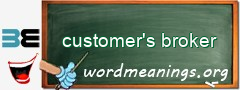 WordMeaning blackboard for customer's broker